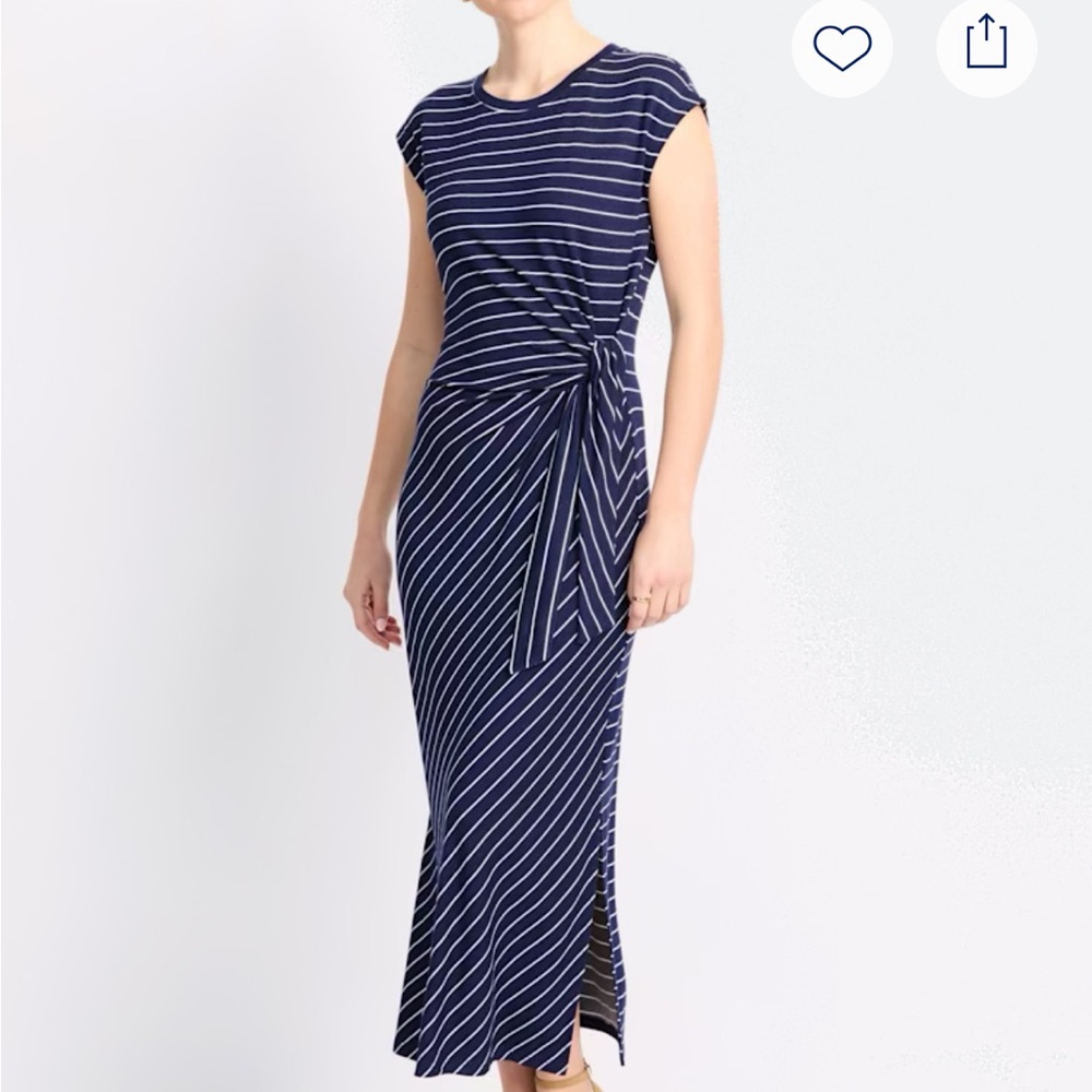 Small Navy Striped Maxi Dress